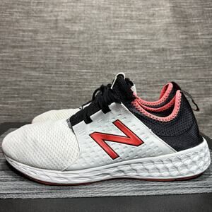 New Balance Fresh Foam Cruz V1 Reissue White Red Athletic Shoes Mens Size 12